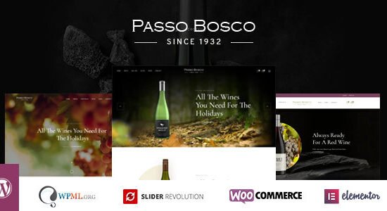 Passo Bosco - Chủ đề WordPress về rượu vang và vườn nho