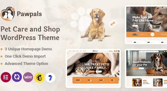 Pawpals - Chủ đề WordPress Chăm sóc thú cưng & Cửa hàng thú cưng