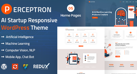 Perceptron - Chủ đề WordPress khởi nghiệp AI