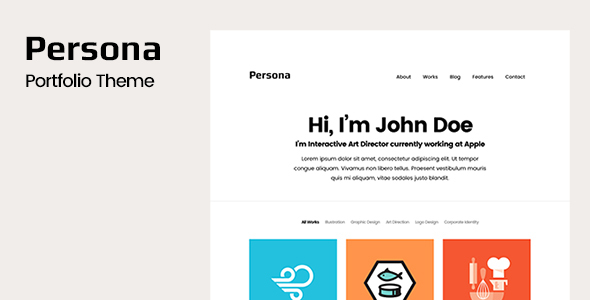 Persona - Chủ đề WordPress danh mục đầu tư