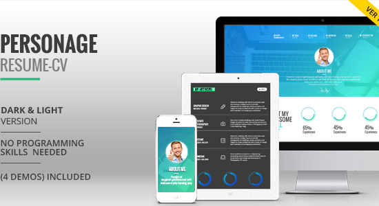 Personage - CV Sơ yếu lý lịch WordPress Theme