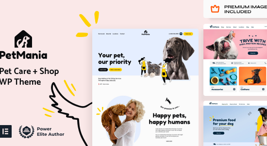 PetMania - Chủ đề WordPress thương mại điện tử của Pet Care Shop