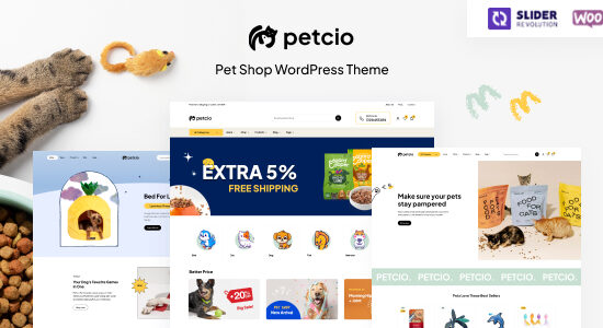 Petcio – Chủ đề WordPress dành cho cửa hàng thú cưng WooC Commerce