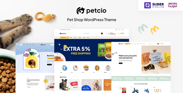 Petcio – Chủ đề WordPress dành cho cửa hàng thú cưng WooC Commerce