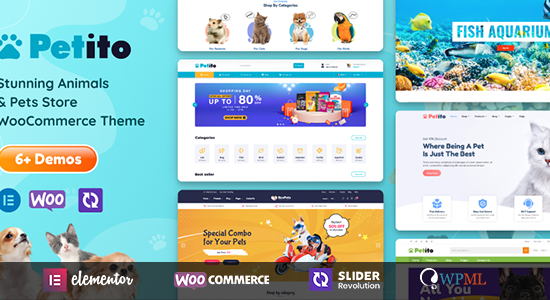 Petito - Chủ đề WooC Commerce của Cửa hàng Động vật và Thú cưng