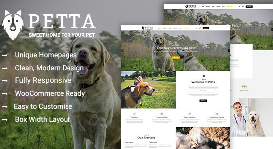 Petta - Chủ đề WordPress Chăm sóc thú cưng cao cấp