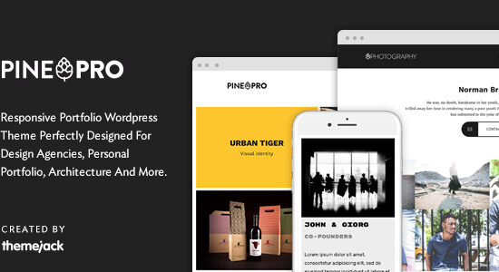 Pine PRO - Chủ đề WordPress danh mục đầu tư đáp ứng