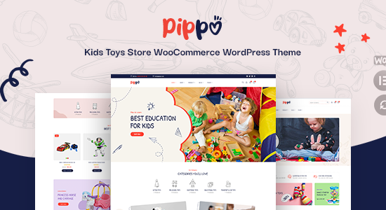 Pippo - Chủ đề WordPress WooC Commerce của Cửa hàng Đồ chơi Trẻ em