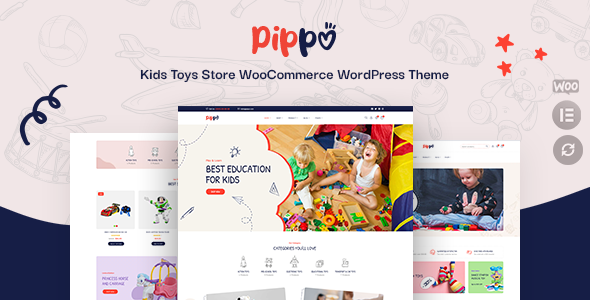 Pippo - Chủ đề WordPress WooC Commerce của Cửa hàng Đồ chơi Trẻ em