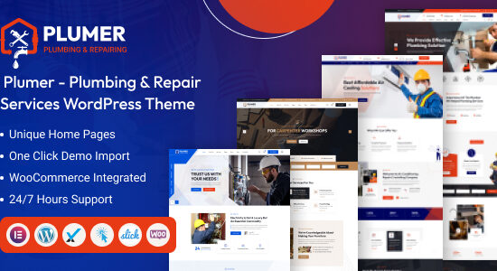 Plumer - Dịch vụ sửa chữa hệ thống nước & sửa chữa Theme WordPress