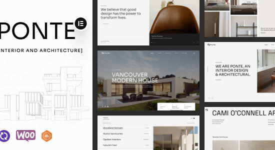 Ponte - Interior Design & Architecture WordPress Theme