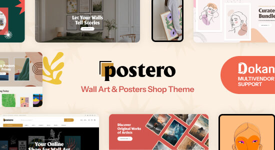 Postero - Chủ đề nghệ thuật treo tường & Poster WooC Commerce