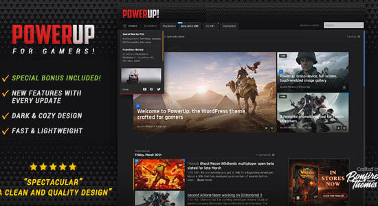 PowerUp - Chủ đề trò chơi điện tử cho WordPress