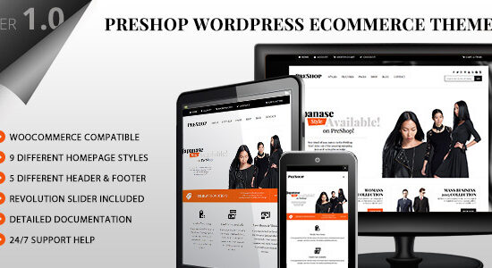 PreShop - Chủ đề WordPress đáp ứng WooC Commerce