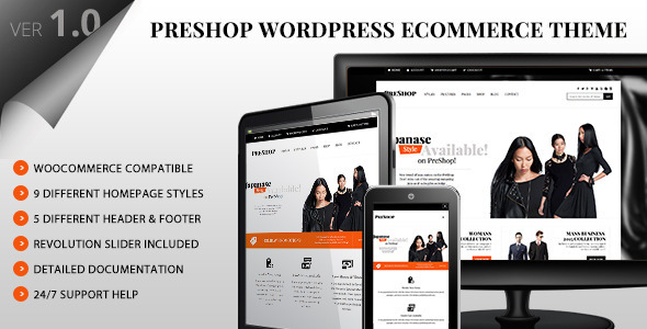 PreShop - Chủ đề WordPress đáp ứng WooC Commerce