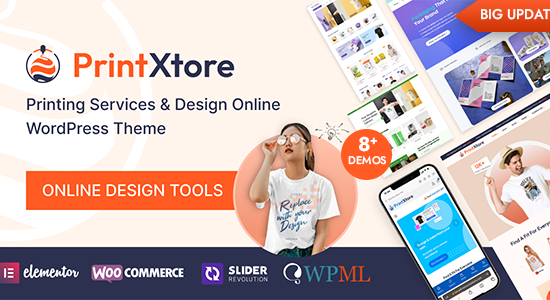 PrintXtore – Dịch vụ in ấn & Thiết kế chủ đề WordPress WooC Commerce trực tuyến