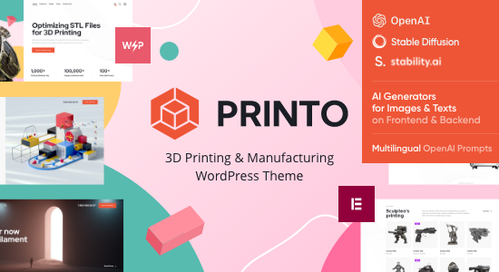 Printo - Chủ đề WordPress Sản xuất & In 3D