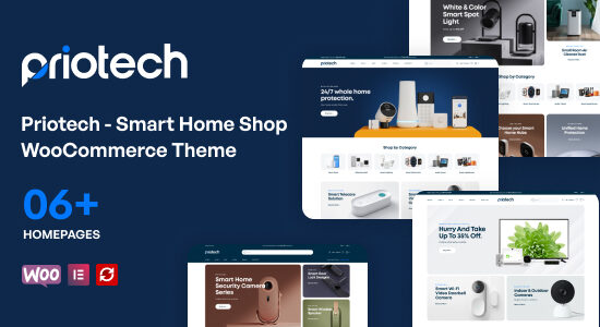 Priotech - Chủ đề WooC Commerce của Smart Home Shop