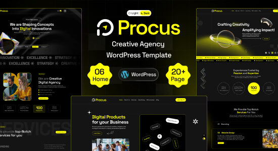 Procus - Chủ đề WordPress của Cơ quan kỹ thuật số sáng tạo hiện đại