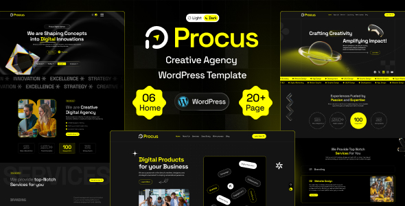 Procus - Chủ đề WordPress của Cơ quan kỹ thuật số sáng tạo hiện đại