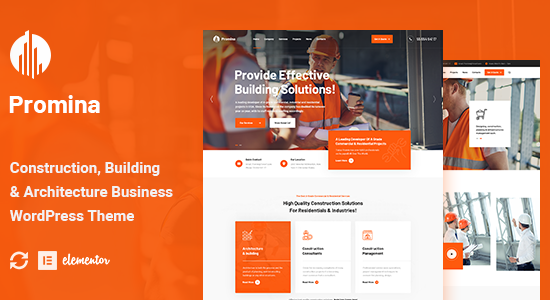 Promina - Chủ đề WordPress Xây dựng và Xây dựng