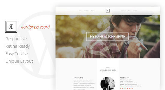 RIVAL Một trang Vcard Wordpress Theme