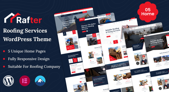 Rafter – Dịch vụ lợp mái WordPress Theme