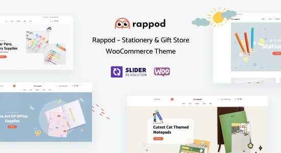 Rappod – Cửa hàng văn phòng phẩm & quà tặng Chủ đề WordPress WooC Commerce