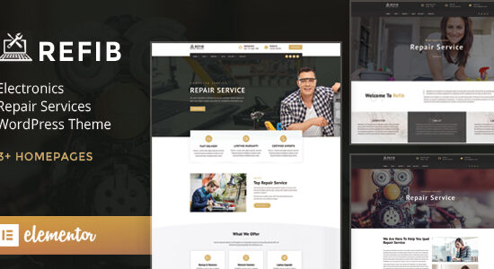 Refib - Dịch vụ sửa chữa kỹ thuật số WordPress Theme