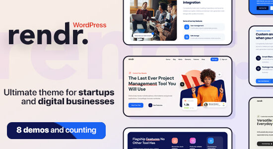 Rendr - Chủ đề WordPress dành cho doanh nghiệp và khởi nghiệp công nghệ