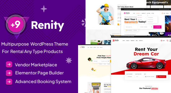 Renity - Chủ đề WordPress cho thị trường cho thuê