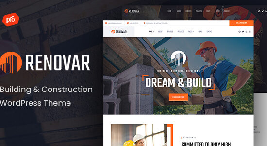 Renova - Chủ đề WordPress của công ty xây dựng