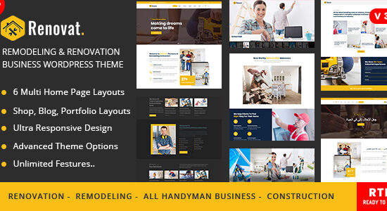 Renovat - Chủ đề WordPress Xây dựng Xây dựng