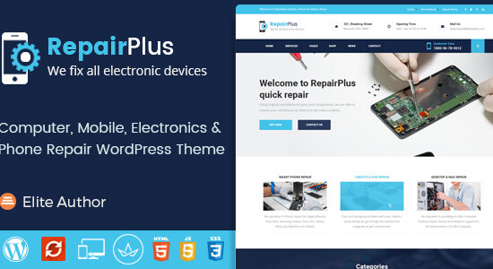 Repair Plus - Chủ đề WordPress Điện tử và Điện thoại