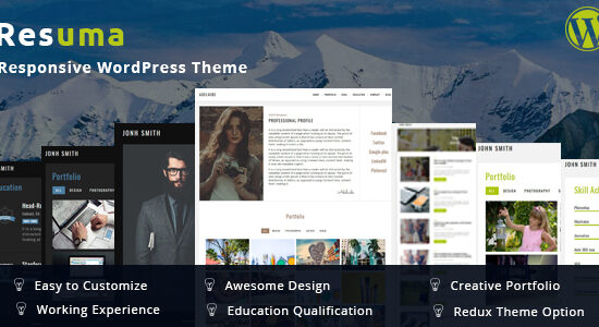 Resuma - Chủ đề WordPress đáp ứng danh mục đầu tư