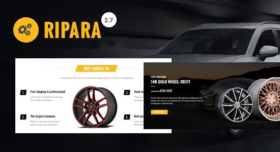 Ripara - Chủ đề WordPress sửa chữa ô tô & ô tô WooC Commerce