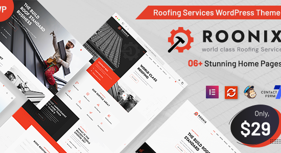 Roonix - Dịch vụ lợp mái WordPress Theme