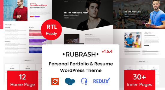 Rubrash - Chủ đề WordPress danh mục đầu tư cá nhân