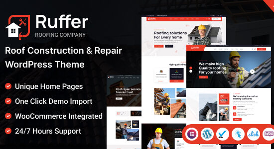 Ruffer - Chủ đề WordPress Xây dựng & Sửa chữa Mái nhà