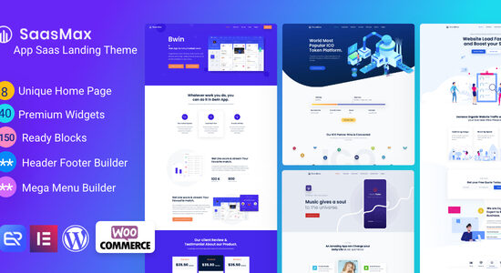 Saasmax - Chủ đề WordPress khởi nghiệp Saas