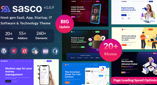 Sasco - Chủ đề WordPress Công nghệ SaaS