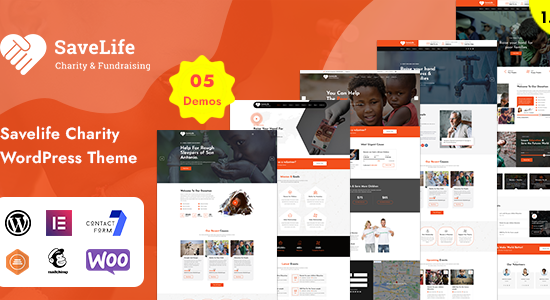 Savelife - Chủ đề WordPress từ thiện & quyên góp