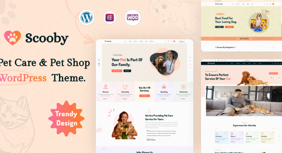 Scooby - Chủ đề WordPress về chăm sóc thú cưng và cửa hàng thú cưng