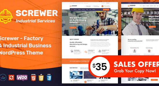 Screwer - Chủ đề WordPress dành cho nhà máy và công nghiệp