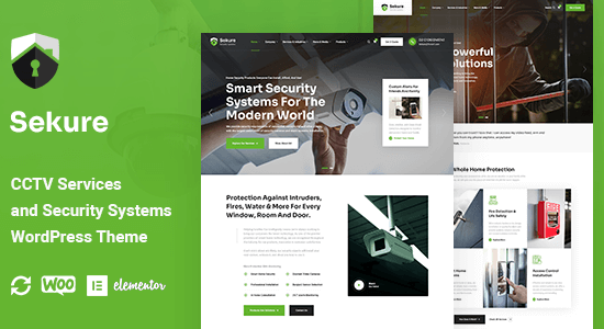 Sekure - Chủ đề WordPress về hệ thống an ninh và camera quan sát