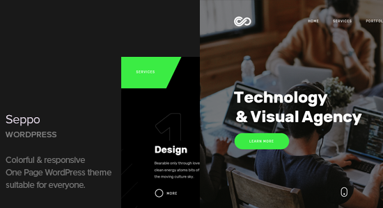 Seppo - Chủ đề WordPress một trang dành cho doanh nghiệp