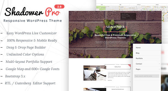 Shadower Pro - Một chủ đề WordPress đáp ứng dành cho người viết blog