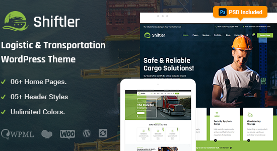 Shiftler – Chủ đề WordPress Vận tải & Hậu cần