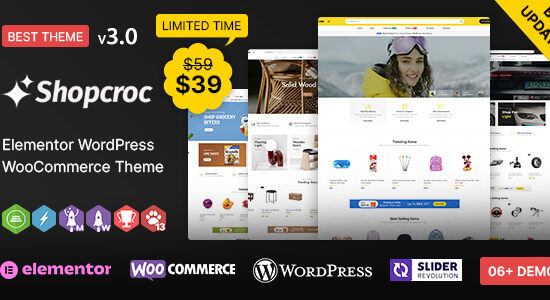 Shopcroc WP - Chủ đề WordPress WooC Commerce đa năng Elementor