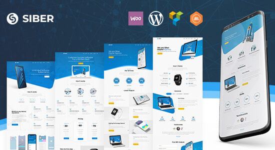 Siber - SaaS, Phần mềm & Ứng dụng di động WordPress Theme